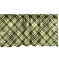 thumbnail image 1 of Ambesonne Green and Brown Window Valance, Diagonal Tartan, 54" X 18", Fern Green Brown, 1 of 3