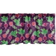 thumbnail image 1 of Ambesonne Green and Purple Window Valance, Cartoon Ripe Beets, 54" X 18", Purple Green and Magenta, 1 of 3