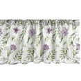 thumbnail image 1 of Ambesonne Green and Purple Window Valance, Pastel Floral Leaf, 54" X 18", Mauve Khaki White, 1 of 3