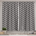 thumbnail image 1 of Ambesonne Grey Abstract Kitchen Curtains, Modern Symmetric Art, 55"x36", White, 1 of 3