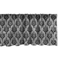 thumbnail image 1 of Ambesonne Grey Abstract Window Valance, Retro Baroque Damask, 42" x 12", Black, 1 of 2