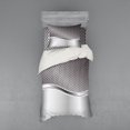thumbnail image 1 of Ambesonne Grey Bedding Set 3 Pcs, Industrial Grid Motif, Twin, Charcoal Grey, 1 of 3