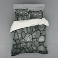 thumbnail image 1 of Ambesonne Grey Bedding Set 4 Pcs, Stone Wall Rough Rusty, Queen, Grey, 1 of 3