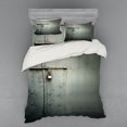 thumbnail image 1 of Ambesonne Grey Bedding Set 4 Pcs, Warehouse Store Door Lock, Queen, Charcoal Grey, 1 of 2