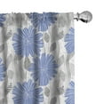 thumbnail image 1 of Ambesonne Grey Blue Window Curtains, Cornflower Blossom, Each 28" W x 63" L, Violet Blue and Grey, 1 of 5
