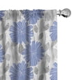 thumbnail image 1 of Ambesonne Grey Blue Curtains, Cornflower Blossom, Pair of 28"x84", Violet Blue and Grey, 1 of 5