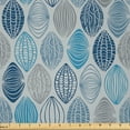 thumbnail image 1 of Ambesonne Grey Blue Fabric by the Yard Microfiber, Round Shapes Design, 1 Yard, Pale Blue Navy Blue and Grey, 1 of 2
