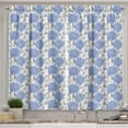thumbnail image 1 of Ambesonne Grey Blue Kitchen Curtains, Cornflower Blossom, 55"x45", Violet Blue and Grey, 1 of 3