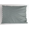thumbnail image 1 of Ambesonne Grey Blue Pillow Sham, Bullseye Rhombuses, 36" X 20", Pale Blue and Grey, 1 of 2
