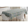 thumbnail image 1 of Ambesonne Grey Blue Tablecloth Rectangular Table Cover, Colorful Damask Pattern, 52"x70", Multicolor, 1 of 3