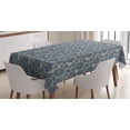 thumbnail image 1 of Ambesonne Grey Blue Tablecloth Rectangular Table Cover, Spiral Dots, 52"x70", Multicolor, 1 of 4