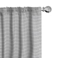thumbnail image 1 of Ambesonne Grey Chevron Window Curtains, Geometric Stripes Art, Each 28" W x 63" L, Pale Grey and Pearl, 1 of 4