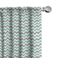 thumbnail image 1 of Ambesonne Grey Chevron Window Curtains, Herringbone Art Deco, Each 28" W x 95" L, Sea Green and Grey, 1 of 5