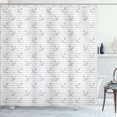 thumbnail image 1 of Ambesonne Grey Chevron Shower Curtain, Marine Sea Item Tile, 69"Wx70"L, Pale Grey and White, 1 of 5