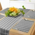 thumbnail image 1 of Ambesonne Grey Chevron Table Runner & Placemats, Classic Vintage, Placemat 4 pcs + Runner 16"x72", Charcoal Grey Pale Grey, 1 of 2
