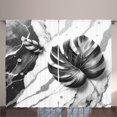thumbnail image 1 of Ambesonne Grey Curtains 2 Panel Set, Modern Marble Print Monstera, 108" x 108", Dimgray Coconut Pearl, 1 of 2