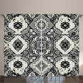 thumbnail image 1 of Ambesonne Grey Curtains 2 Panel Set, Oriental Trippy Moroccan Print, 108" x 63", Off White Dimgray, 1 of 2
