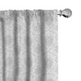 thumbnail image 1 of Ambesonne Grey Curtains, Damask Victorian Bohemian, Pair of 28"x84", Grey, 1 of 5