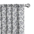 thumbnail image 1 of Ambesonne Grey and White Curtains, Romatic Roses, Pair of 28"x63", Grey and White, 1 of 5