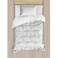 thumbnail image 1 of Ambesonne Grey Duvet Cover Sets, Oriental Lace Pattern, 2-Twin, White, 1 of 3