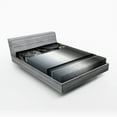 thumbnail image 1 of Ambesonne Grey Fitted Sheet, Clockwork Science Modern, Queen Size, Grey, 1 of 2