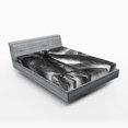 thumbnail image 1 of Ambesonne Grey Fitted Sheet, Coconut Palms Tropical, Full Size, Black, 1 of 2