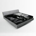 thumbnail image 1 of Ambesonne Grey Fitted Sheet, Exotic Wildlife, Queen Size, Grey, 1 of 2