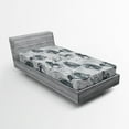 thumbnail image 1 of Ambesonne Grey Fitted Sheet, Horse Royal Animal Retro, Twin XL Size, Grey White, 1 of 2
