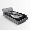thumbnail image 1 of Ambesonne Grey Fitted Sheet, Mother and, Twin Size, Charcoal Grey Pale Grey, 1 of 3