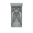 thumbnail image 1 of Ambesonne Grey Fitted Sheet & Pillow Sham Set, Corridor in Ship Space, Twin, Green, 1 of 2