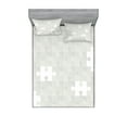thumbnail image 1 of Ambesonne Grey Fitted Sheet & Pillow Sham Set, Game Game Hobby Theme, Full, Grey, 1 of 2