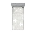 thumbnail image 1 of Ambesonne Grey Fitted Sheet & Pillow Sham Set, Game Game Hobby Theme, Twinxl, Grey, 1 of 2
