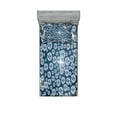 thumbnail image 1 of Ambesonne Grey Fitted Sheet & Pillow Sham Set, Reflections of Diamond, Twin, Grey Dark, 1 of 3