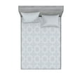 thumbnail image 1 of Ambesonne Grey Fitted Sheet & Pillow Sham Set, Retro Floral Celtic Art, Queen, Grey, 1 of 3