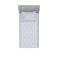 thumbnail image 1 of Ambesonne Grey Fitted Sheet & Pillow Sham Set, Retro Floral Celtic Art, Twinxl, Grey, 1 of 2