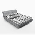 thumbnail image 1 of Ambesonne Grey Fitted Sheet, Rustic Wooden Planks Art, Full Size, Grey White, 1 of 2