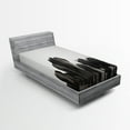 thumbnail image 1 of Ambesonne Grey Fitted Sheet, Tropic Wildlife Savannah Back, Twin Size, Grey, 1 of 2