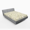 thumbnail image 1 of Ambesonne Grey Fitted Sheet, Vintage Swirling Floral, Full Size, Khaki Beige, 1 of 2