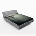 thumbnail image 1 of Ambesonne Grey Fitted Sheet, Warehouse Store Door Lock, Full Size, Charcoal Grey, 1 of 2
