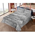 thumbnail image 1 of Ambesonne Grey Fitted & Top Sheet Set with Shams, Brick Wall English Style, Grey, 1 of 5