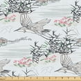 thumbnail image 1 of Ambesonne Grey Floral Birds Fabric by the Yard Upholstery, Ethnic Asian Boho, 3 Yards, Pastel Pink Green, 1 of 5