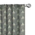 thumbnail image 1 of Ambesonne Grey Geometric 4-Panel Curtains, Triangular Stripes, 56"x84", Grey Cream, 1 of 4