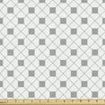 thumbnail image 1 of Ambesonne Grey Geometric Fabric by the Yard Upholstery, Checkered Striped, 1 Yard, Pale Grey and White, 1 of 4