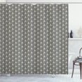thumbnail image 1 of Ambesonne Grey Geometric Shower Curtain, Triangular Stripes, 69"Wx70"L, Grey Cream, 1 of 5