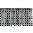 thumbnail image 1 of Ambesonne Grey Geometric Window Valance, Square and Stripes, 54" X 12", Charcoal Grey Pale Grey, 1 of 3