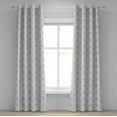 thumbnail image 1 of Ambesonne Grey Grommet Curtain, Damask Victorian Bohemian, 50" x 84", Grey, 1 of 6