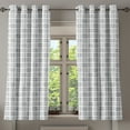 thumbnail image 1 of Ambesonne Grey Grommet Curtain, Geometric Squares Grid, 50" x 63", Pale Grey and Coconut, 1 of 6