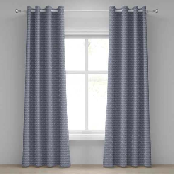 Ambesonne Grey Grommet Curtain, Piano Jazz Melody Music, 50" x 72", Pale Lavender
