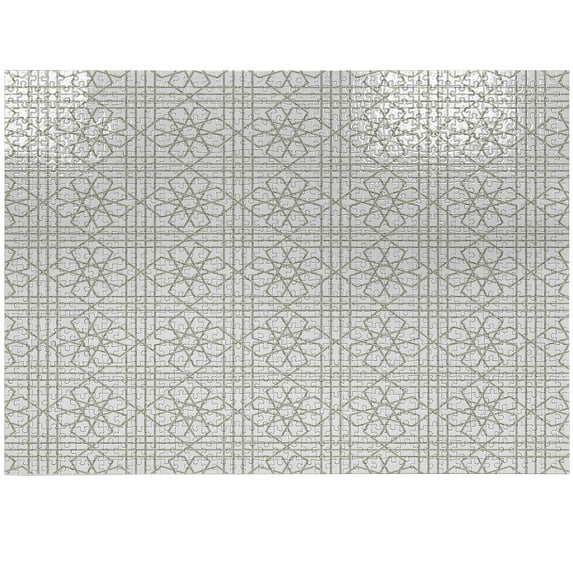 Ambesonne Grey Jigsaw Puzzle, Mosaic Tiles, Heirloom-Quality Fun Activity for Family Durable Cardboard, 1000 pcs, White