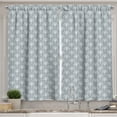 thumbnail image 1 of Ambesonne Grey Kitchen Curtains, Flora Lace Monochrome Pattern, 55"x36", Pale Slate Blue and White, 1 of 3